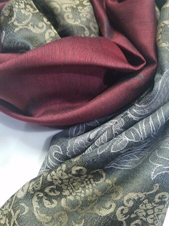Printed Silk Multicolor - Maroon